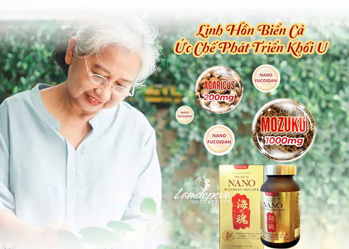 Viên uống Eikenbi Premium Nano Fucoidan Okinawa Nhật Bản 120 viên 45