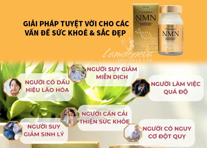 Viên uống Premium NMN 38000 Eikenbi 90 viên của Nhật Bản 90