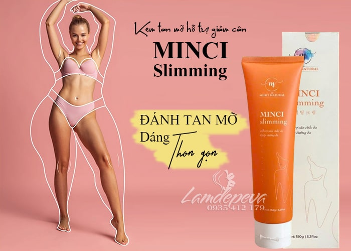 Kem tan mỡ bụng Minci Slimming tuýp 150g cải thiện vóc dáng 2