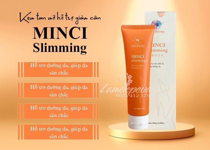 Kem tan mỡ bụng Minci Slimming tuýp 150g cải thiện vóc dáng 6