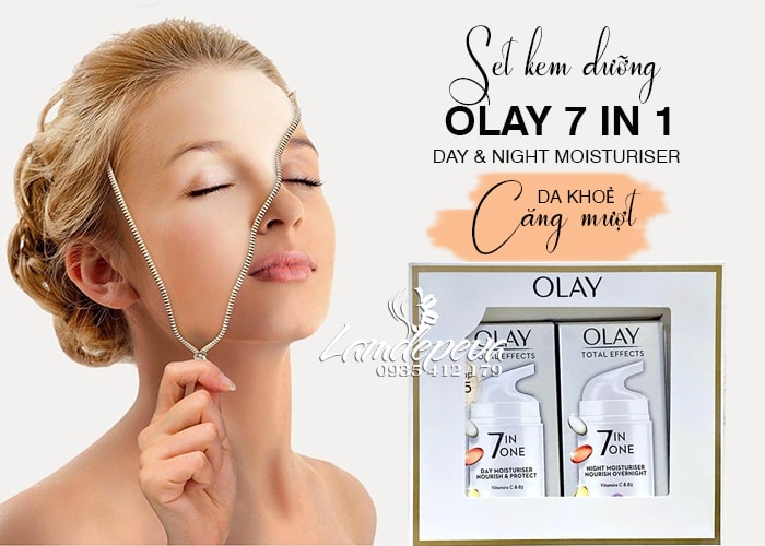 Bộ kem dưỡng Olay Total Effects 7 in One ngày và đêm của Anh Quốc 345