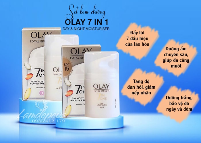 Bộ kem dưỡng Olay Total Effects 7 in One ngày và đêm của Anh Quốc 78