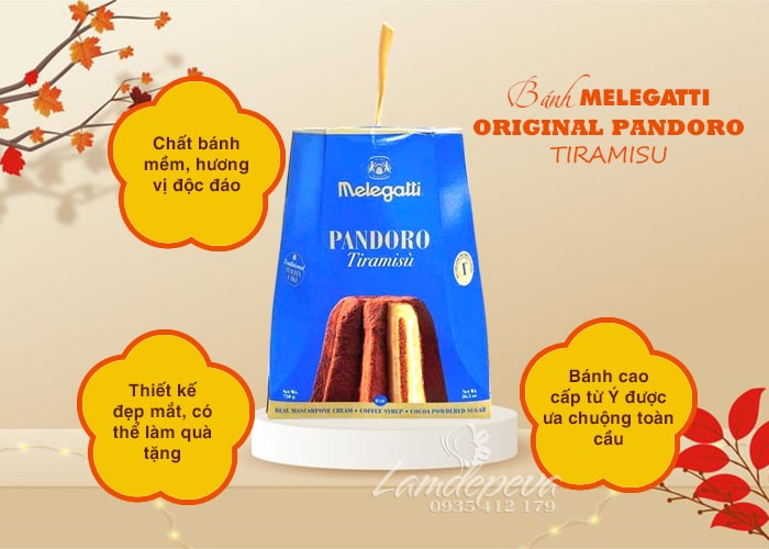 Bánh Melegatti Pandoro Tiramisu của Ý hộp 750g 8