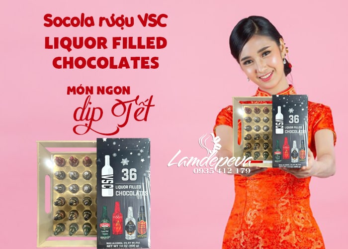 Socola rượu 36 chai VSC Liquor Filled Chocolates 400g của Mỹ 45