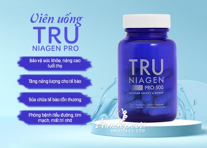 Viên tăng cường NAD+ Tru Niagen Pro 500mg 30 Capsules 3