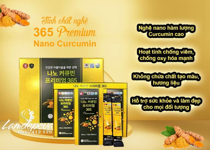 Tinh nghệ 365 Nano Curcumin Premium 30 gói x 20ml Hàn Quốc 8