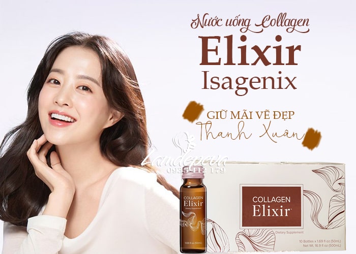 Nước uống chống lão hóa Isagenix Collagen Elixir của Mỹ 10 chai 1