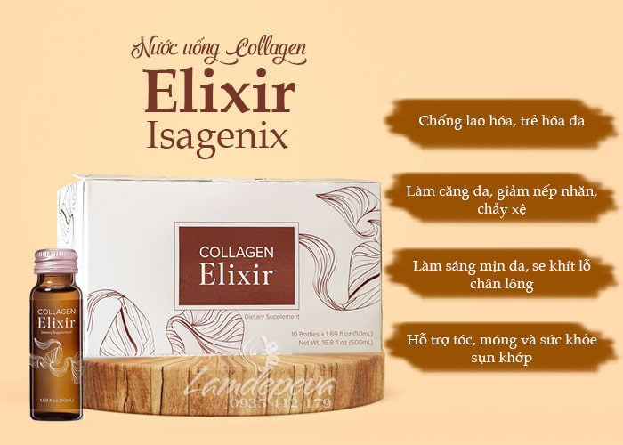 Nước uống chống lão hóa Isagenix Collagen Elixir của Mỹ 10 chai 8