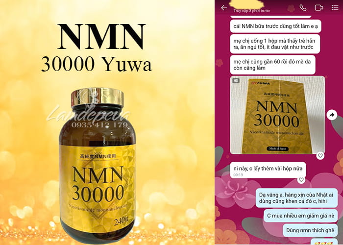 Viên uống NMN 30000 Yuwa Nhật Bản 240 viên chống lão hóa 67