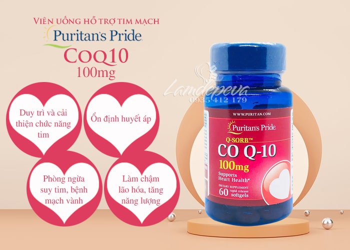 CoQ10 Puritan's Pride Của Mỹ - Bổ Trợ Tim Mạch - 60 Viên 78