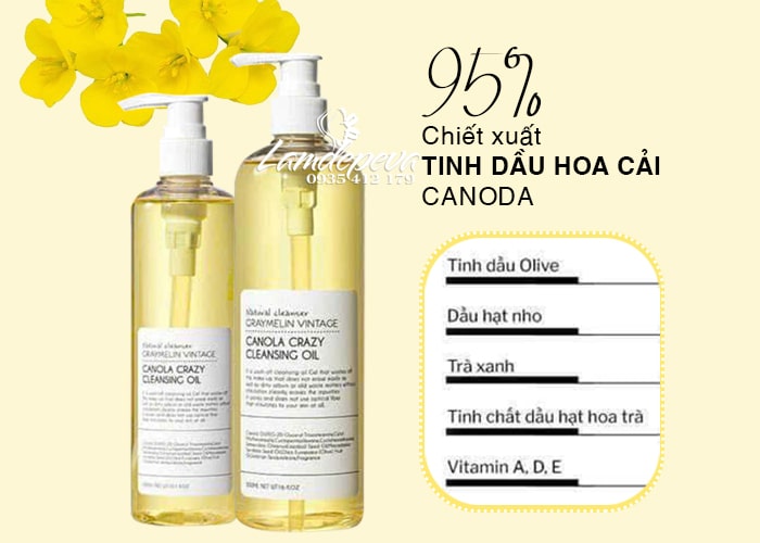 Dầu tẩy trang hoa cải Graymelin Vintage Canola Crazy Hàn Quốc 78