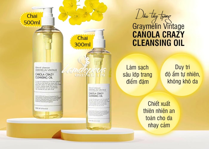 Dầu tẩy trang hoa cải Graymelin Vintage Canola Crazy Hàn Quốc 90