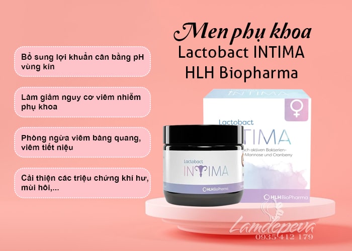 Men vi sinh phụ khoa Lactobact Intima HLH Biopharma của Đức 78