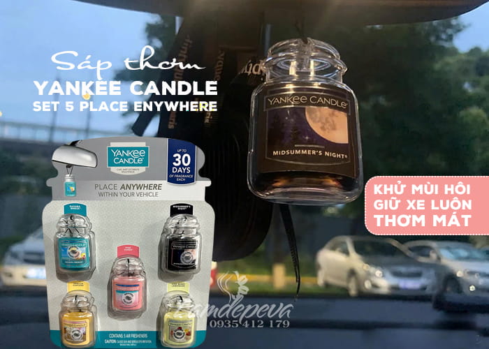 Sáp thơm Yankee Candle Car Jar Ultimate set 5 của Mỹ 45