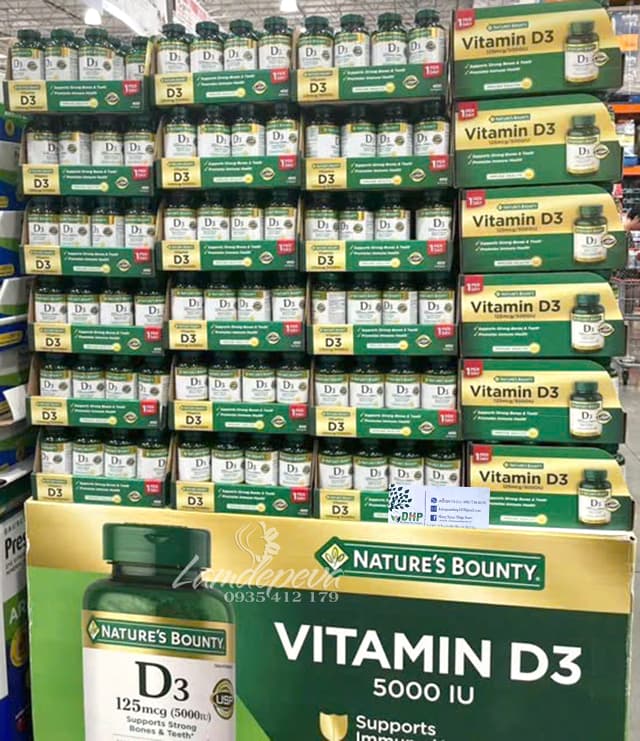 Vitamin D3 125mcg 5000IU Nature’s Bounty 400 viên của Mỹ 6