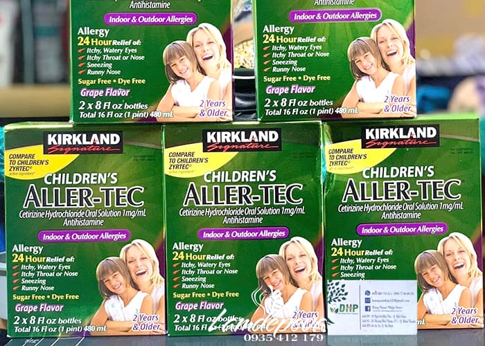 Siro chống dị ứng Kirkland Children’s Aller-Tec trên 2 tuổi 0