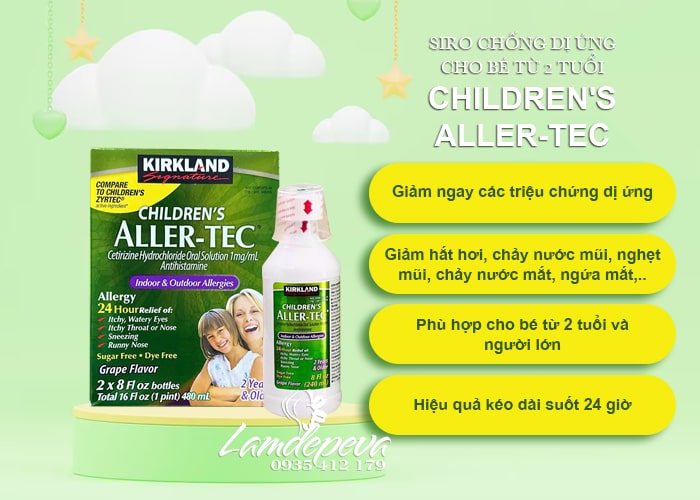 Siro chống dị ứng Kirkland Children’s Aller-Tec trên 2 tuổi 89