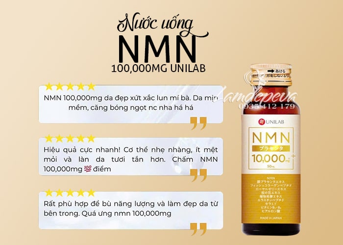 Nước uống NMN 100000mg Unilab cao cấp của Nhật Bản 34