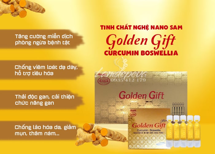 Tinh chất nghệ nano Sam Golden Gift Plus Curcumin Boswellia  56