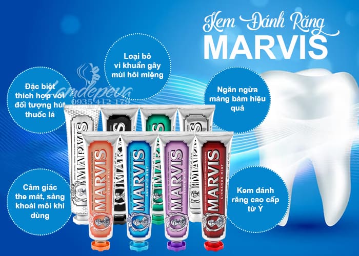 Kem đánh răng Marvis 75ml 85ml nhiều màu - Hàng nhập khẩu  45