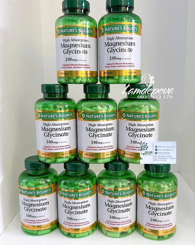Viên uống Nature’s Bounty Magnesium Glycinate 240mg 180 viên 7