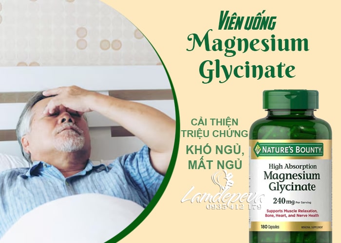 Viên uống Nature’s Bounty Magnesium Glycinate 240mg 180 viên 54