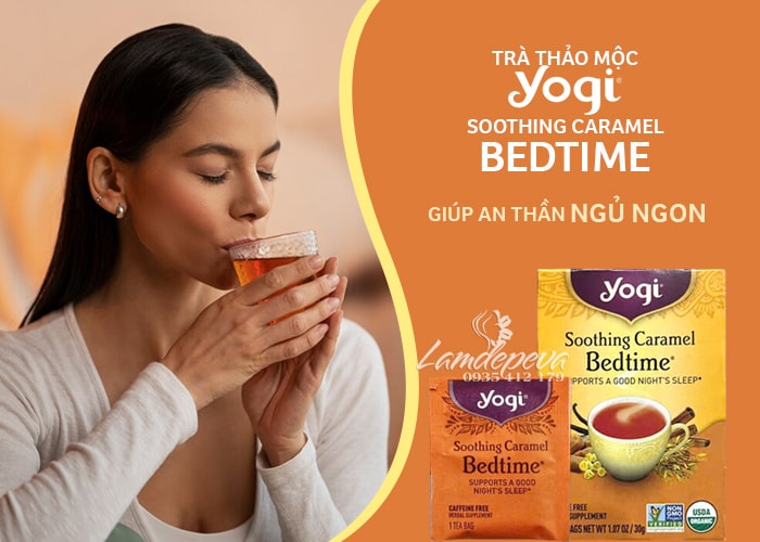 Trà hữu cơ ngủ ngon Yogi Soothing Caramel Bedtime của Mỹ 2