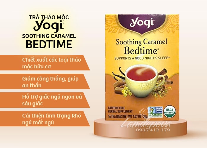 Trà hữu cơ ngủ ngon Yogi Soothing Caramel Bedtime của Mỹ 45