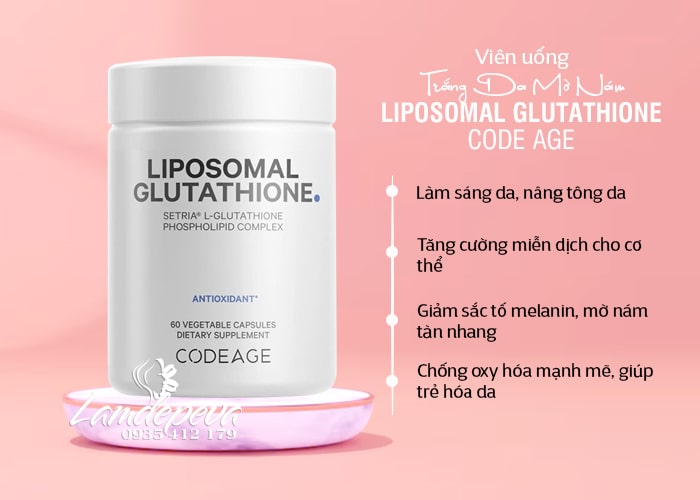 Viên uống trắng da Liposomal Glutathione 60 viên của Mỹ 5