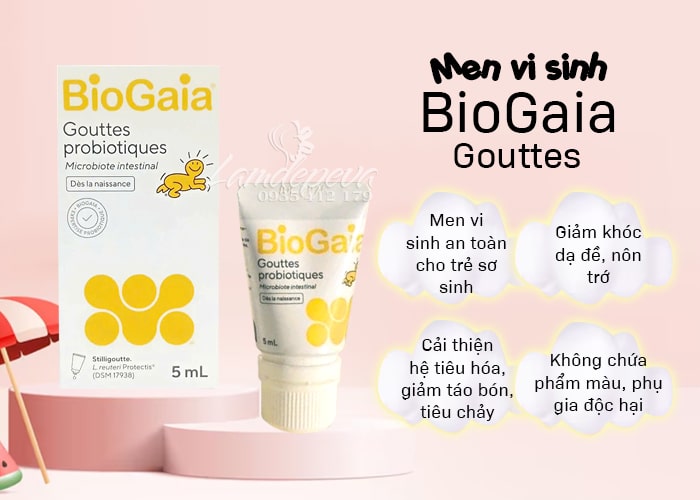 Men vi sinh Biogaia Gouttes nội địa Pháp tuýp 5ml cho bé  78