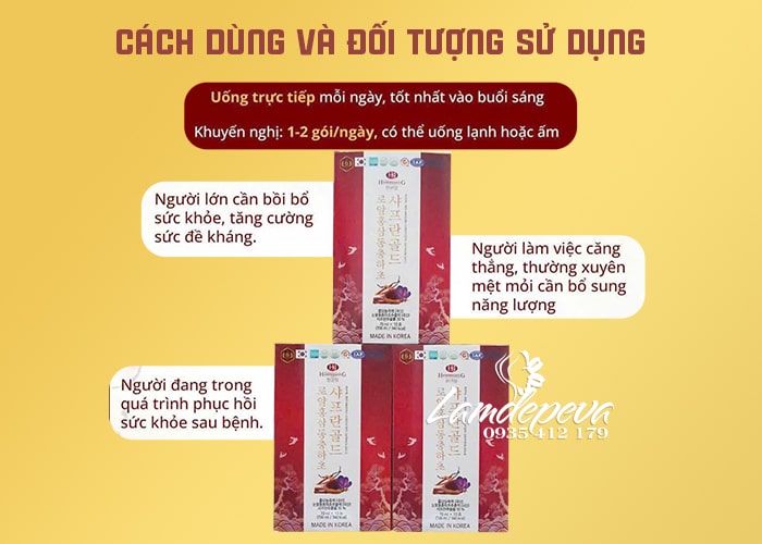 Nước hồng sâm Gold đông trùng saffron HanKwanJang 8p0