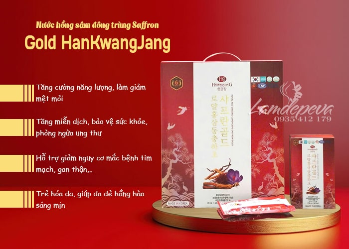 Nước hồng sâm Gold đông trùng saffron HanKwanJang 709