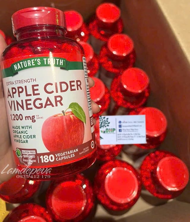 Viên giấm táo hữu cơ Apple Cider Vinegar 1200mg giảm cân 89