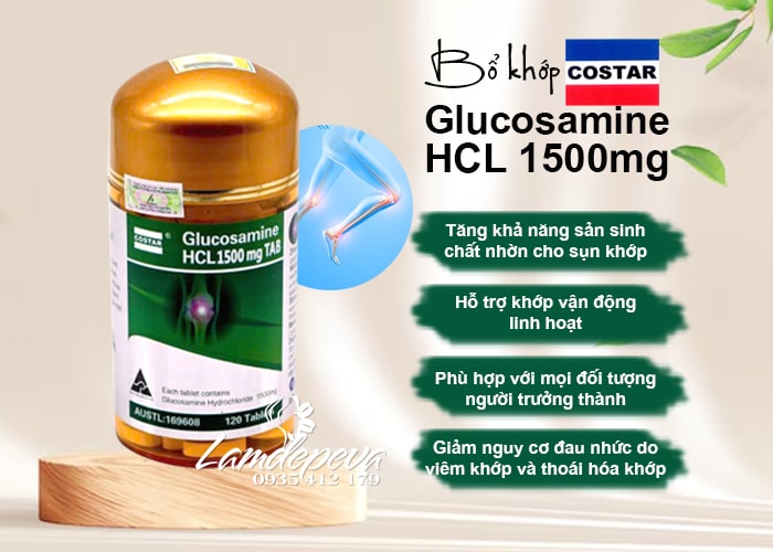 Bổ khớp Costar Glucosamine HCL 1500mg của Úc 120 viên 56