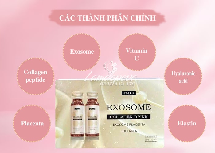 Nước uống JT-Lab Exosome Collagen Drink 12 chai của Nhật Bản 48