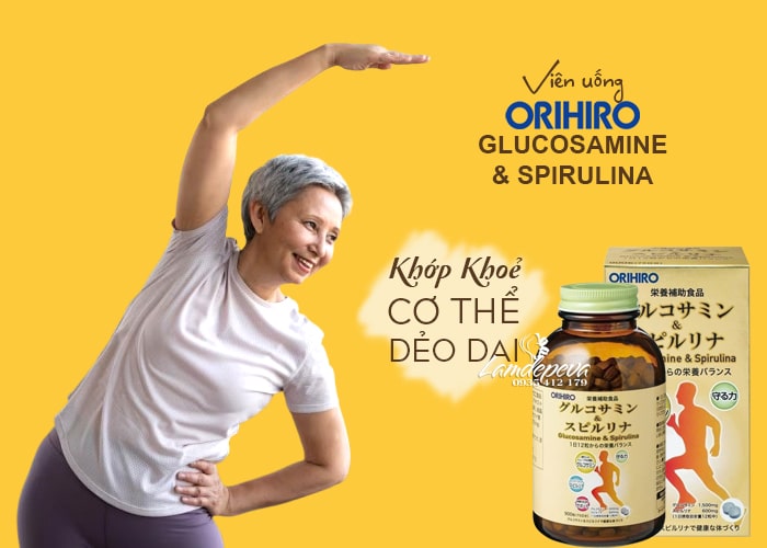 Viên tảo Glucosamine & Spirulina Orihiro 900 viên của Nhật Bản 1
