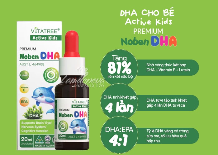 DHA cho bé Vitatree Premium Noben DHA 20ml của Úc 58