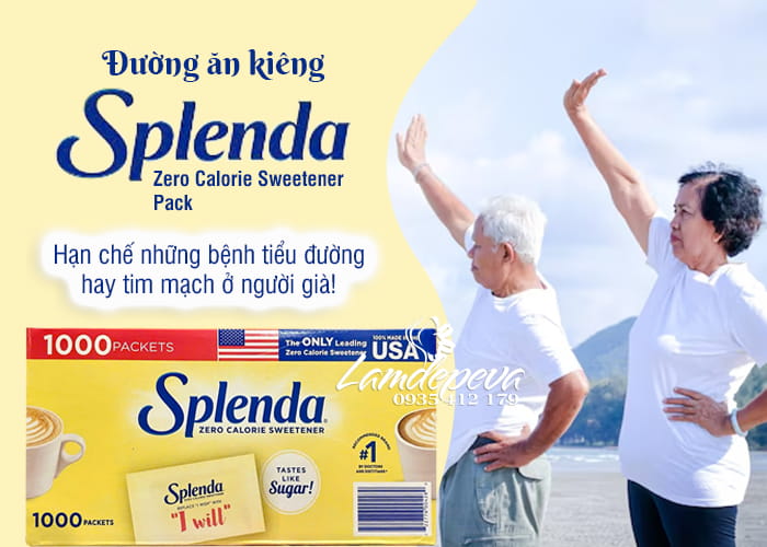 Đường ăn kiêng Splenda Zero Calorie của Mỹ 1200 gói 45