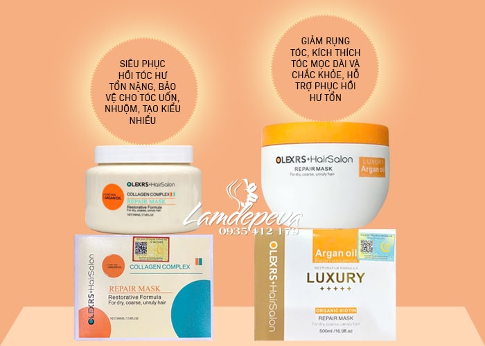 Kem ủ tóc Olexrs Luxury Argan Oil Repair Mask 500ml Anh Quốc 70 Kem ủ tóc Olexrs Luxury Argan Oil Repair Mask 500ml Anh Quốc 70