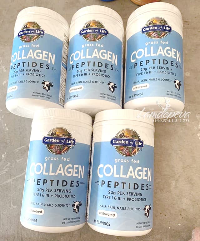 Bột Collagen Peptides Grass Fed Garden Of Life của Mỹ 280g 38