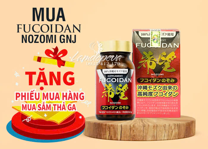 Viên nang tảo Fucoidan Nozomi GNJ của Nhật Bản 689
