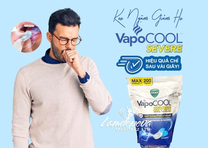 Kẹo ngậm giảm ho thông mũi VapoCool Vicks 200 viên của Mỹ 47