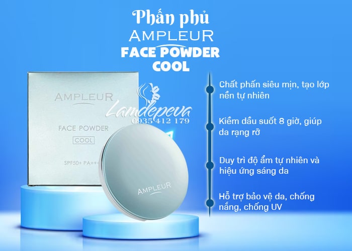 Phấn phủ cao cấp Ampleur Face Powder Cool của Nhật Bản 68 Phấn phủ cao cấp Ampleur Face Powder Cool của Nhật Bản 68