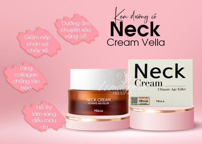 Kem dưỡng da cổ Neck Cream Vella của Hàn Quốc hũ 50ml chính hãng 69