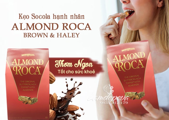 Kẹo socola hạnh nhân Brown & Haley Almond Roca hộp 793g 56