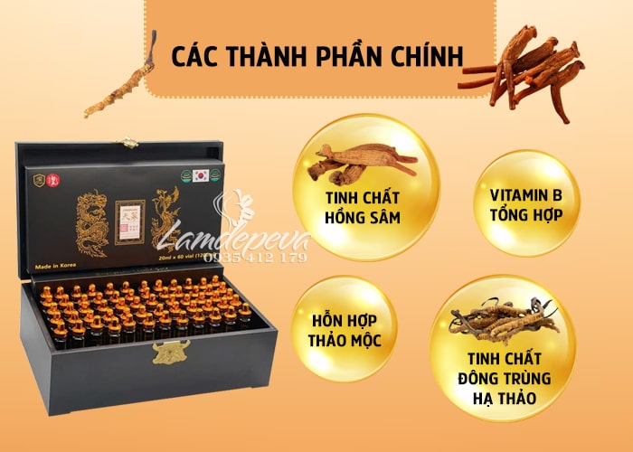 Tinh chất hồng sâm đông trùng Ginseng King Hwangjin Liquid Gold 45
