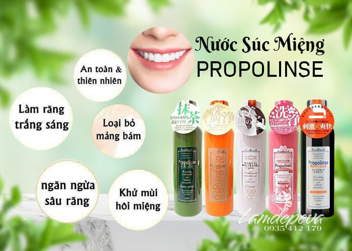 Nước súc miệng Propolinse 600ml của Nhật Bản có nhiều màu 58