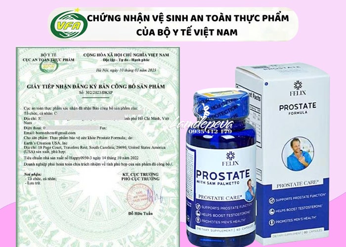 Viên uống Felix Prostate Formula 60 viên của Mỹ cho nam giới 44 Viên uống Felix Prostate Formula 60 viên của Mỹ cho nam giới 44