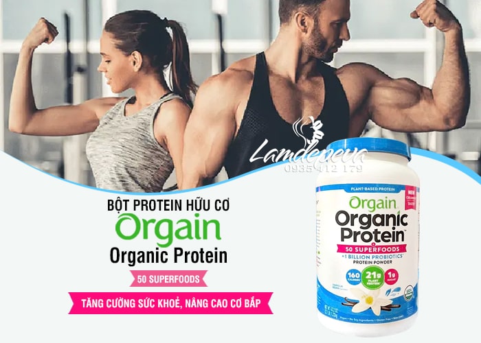 Bột đạm hữu cơ Orgain Organic Protein & Superfoods Vani 1,22kg 34