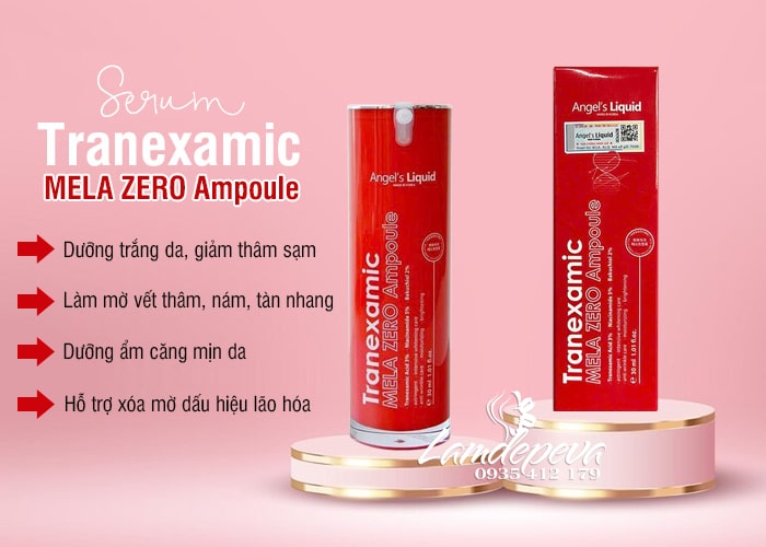 Serum Tranexamic Mela Zero Ampoule Angel's Liquid chai 30ml 36